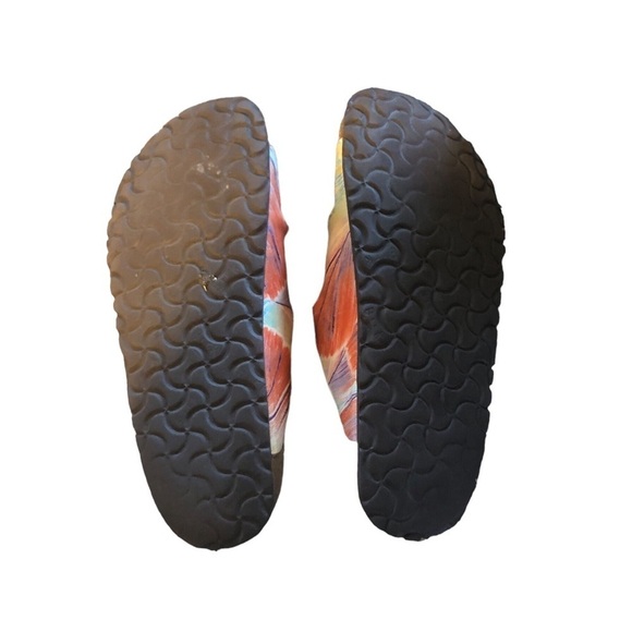 Birkenstock By Papillio Florida Sandals Size 40 EU- 9 US 3 Strap Hawaiian Print - Picture 5 of 6